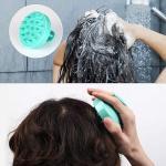 Hair scalp massager in shower for long lasting manicure